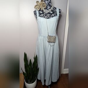 Elegant Light Blue Maxi Dress YOUNG FABULOUS AND BROKE